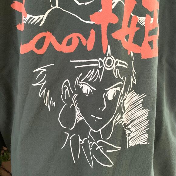 NWT Uniqlo Studio Ghibli Princess Mononoke Sweatshirt in Green Unisex - Picture 6 of 16